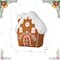 Glitzhome® 17"H Christmas Gingerbread House Shaped Pillow
